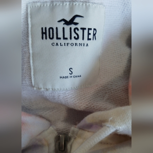 Hollister Tie-Dye Cropped Zip-Up  Hoodie Womens Size Small - Picture 3 of 5